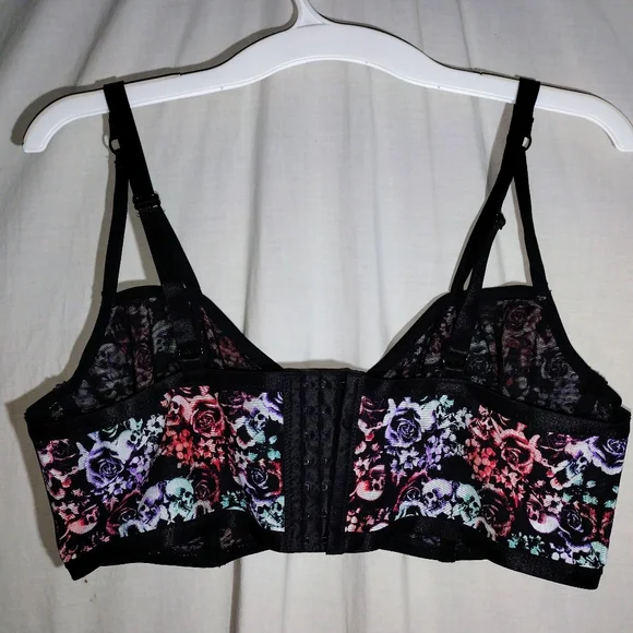 Skull & Roses Mesh Bra NWOT fr Torrid NEW - Picture 6 of 11